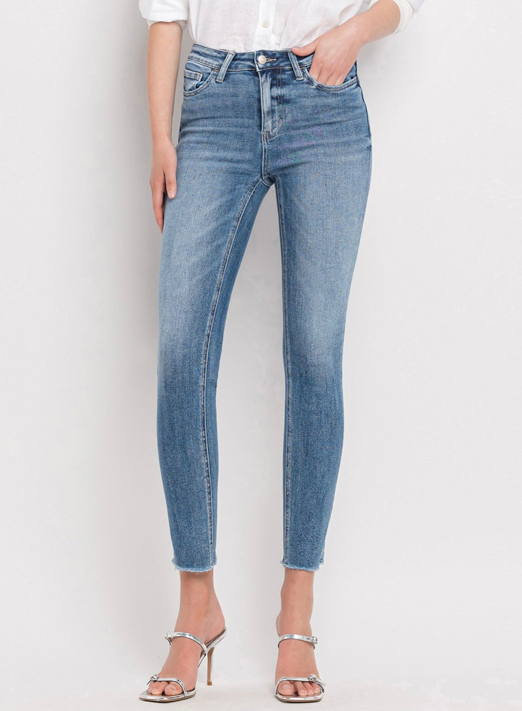 High Rise Cropped Skinny