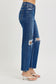 High Rise Crop Girlfriend Jeans