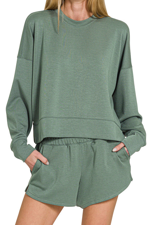 Scuba Long Sleeve Short Set