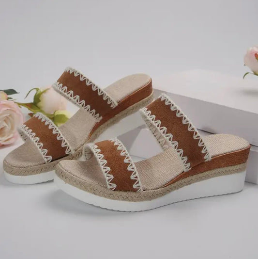 Woven Wedge Sandals